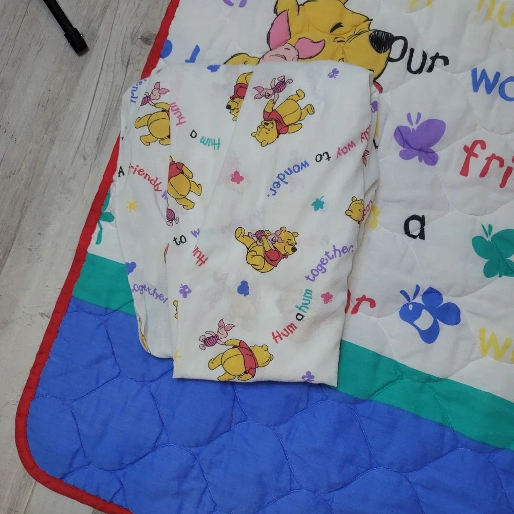 Vtg 90's Disney Winnie the Pooh Infant Toddler Set- Comforter Full Set See Desc.